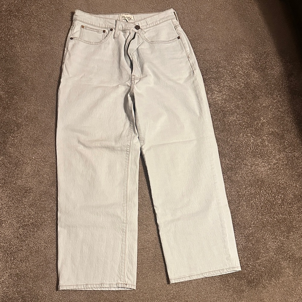 Madewell whitewash blue jeans - size 30 - wide leg